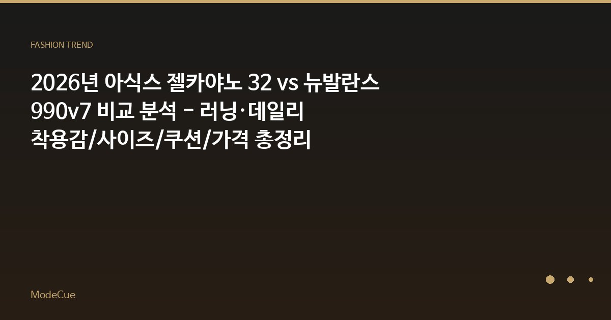 ModeCue - 패션 트렌드 & 스타일 가이드