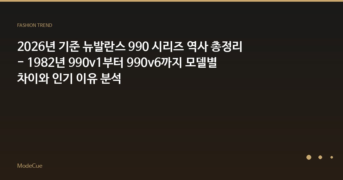 ModeCue - 패션 트렌드 & 스타일 가이드